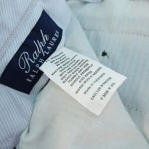 Ralph Lauren Dress Pants 36x30L Gray Pleated Business‎ Casual Preppy Stretch